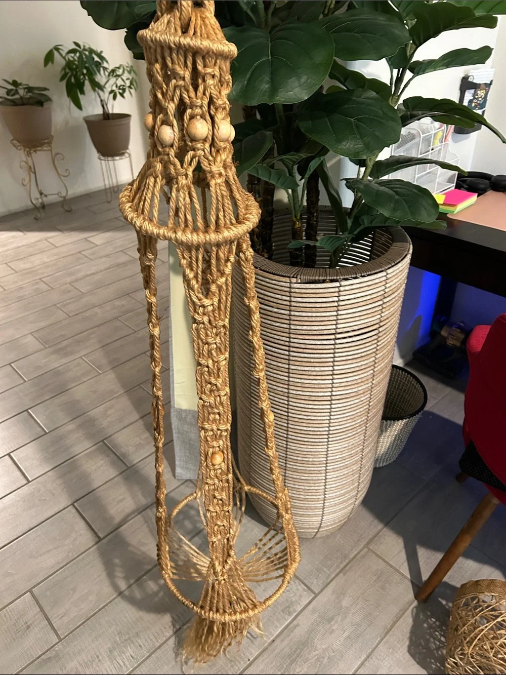 Handmade jute Macrame plant hanger